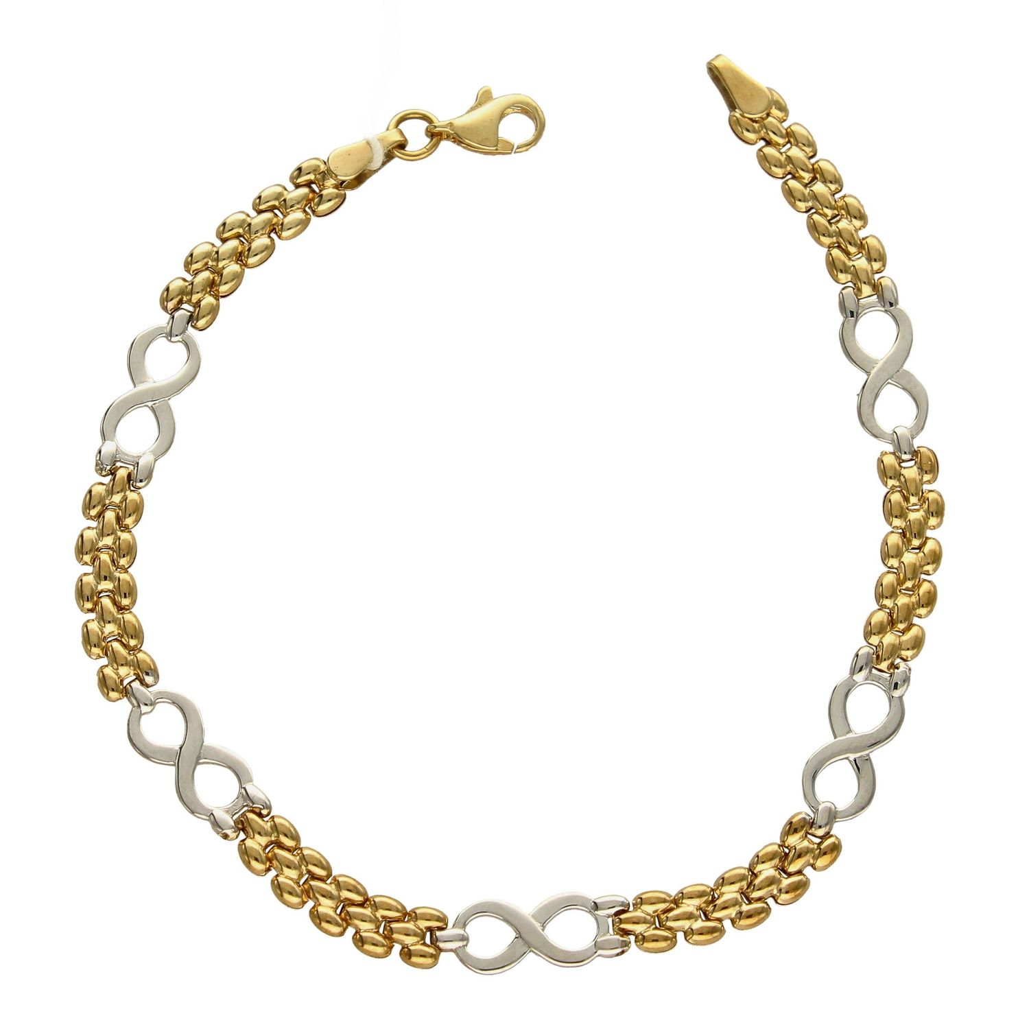 Złota bransoletka próby 333 nieskończoność białe złoto BR 3305.jpg